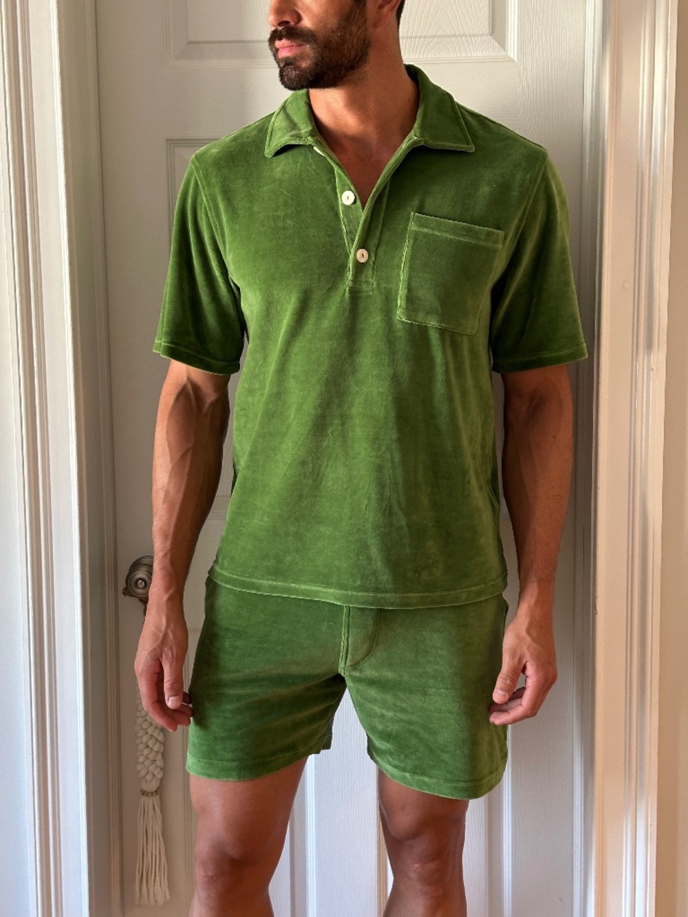 Oas Company Men’s Penny Green Velour Set